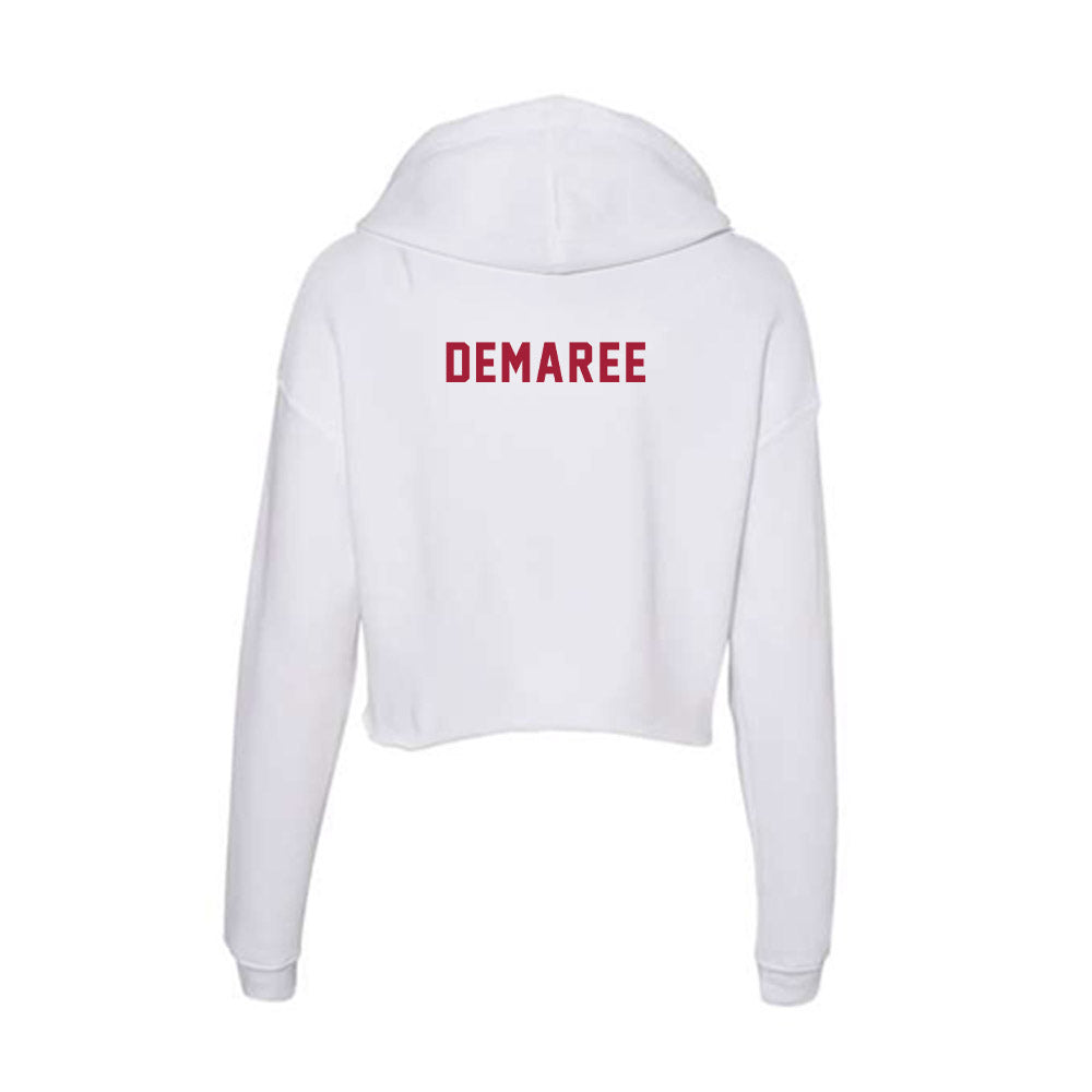 Indiana - NCAA Cheerleading : Kylie Demaree - Women's Crop Fleece Hoodie-1