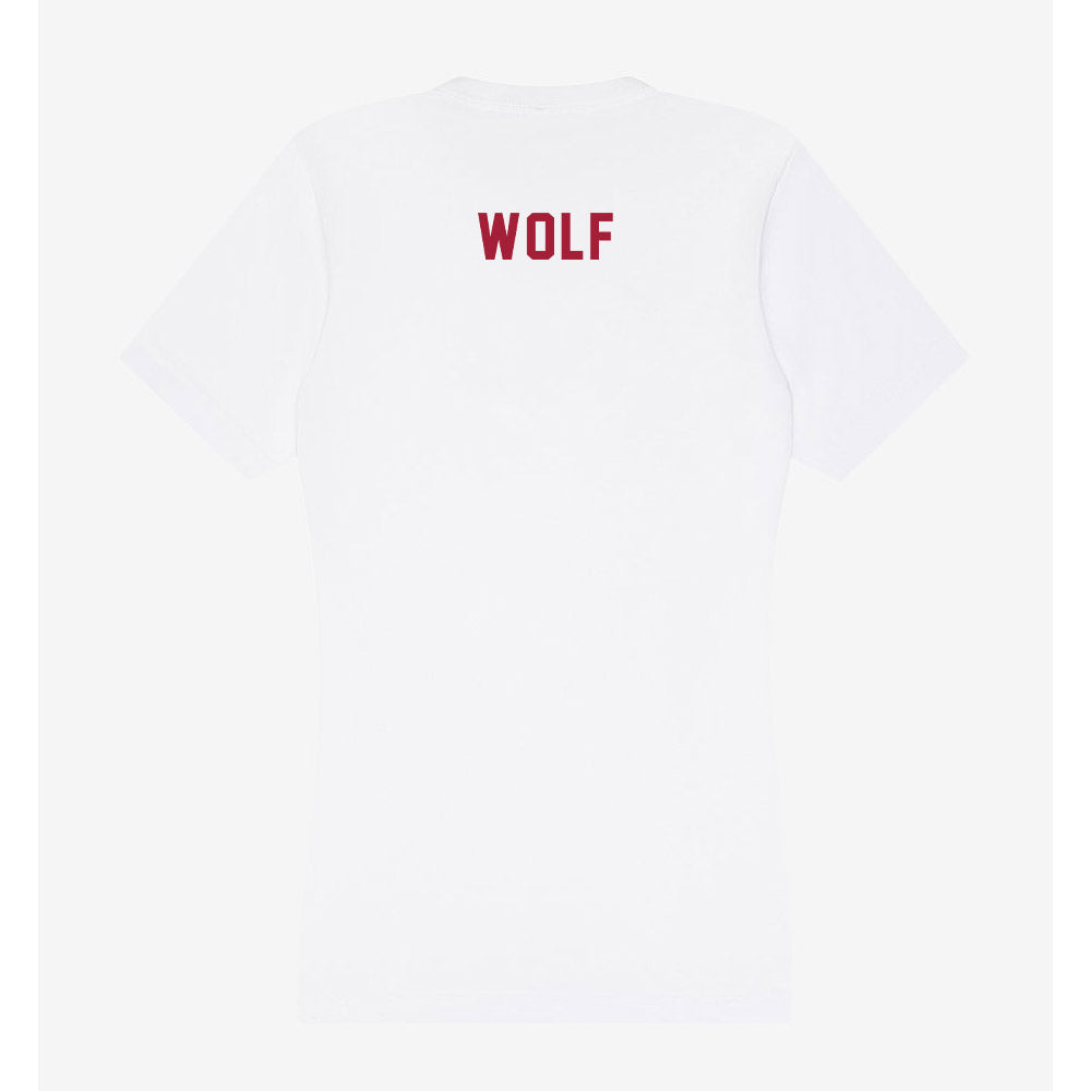 Indiana - NCAA Cheerleading : Katie Wolf - Women's V-Neck T-Shirt-1