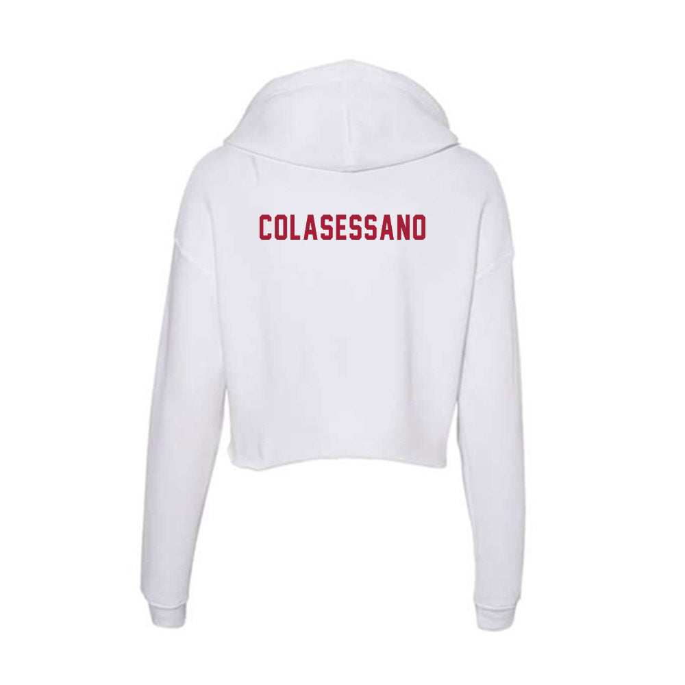 Indiana - NCAA Cheerleading : Garin Colasessano - Women's Crop Fleece Hoodie-1