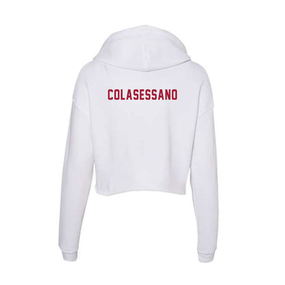 Indiana - NCAA Cheerleading : Garin Colasessano - Women's Crop Fleece Hoodie-1