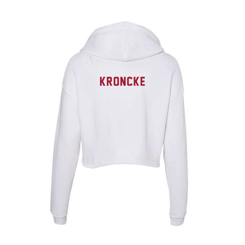 Indiana - NCAA Cheerleading : Cali Kroncke - Women's Crop Fleece Hoodie-1