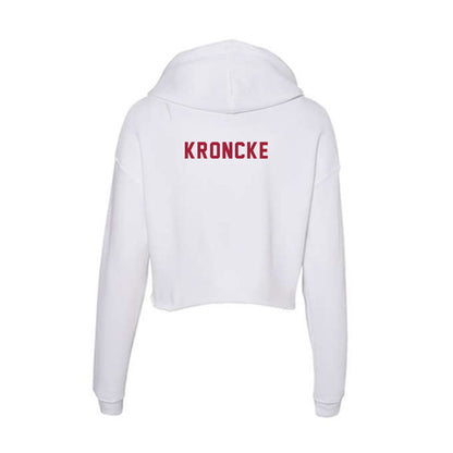 Indiana - NCAA Cheerleading : Cali Kroncke - Women's Crop Fleece Hoodie-1