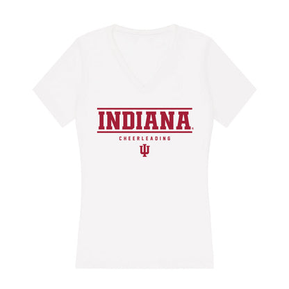 Indiana - NCAA Cheerleading : Katie Wolf - Women's V-Neck T-Shirt-0
