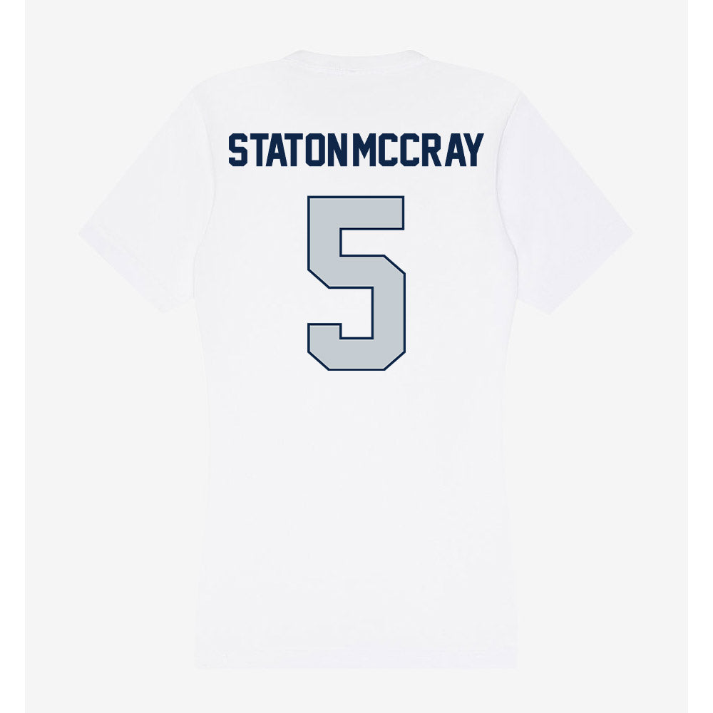Samford - NCAA Men's Basketball : AJ Staton-McCray - Women's V-Neck T-Shirt-1