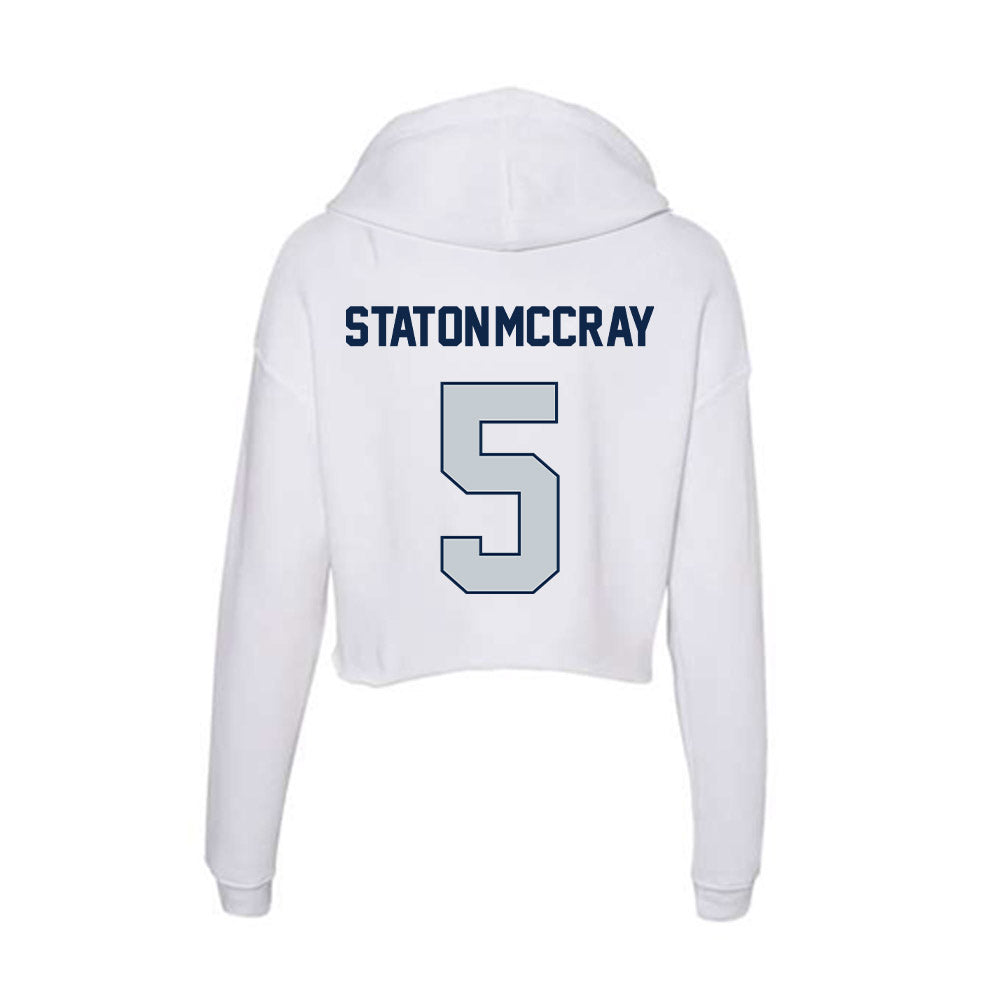 Samford - NCAA Men's Basketball : AJ Staton-McCray - Women's Crop Fleece Hoodie-1