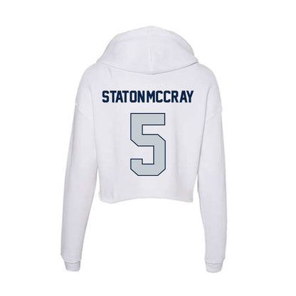 Samford - NCAA Men's Basketball : AJ Staton-McCray - Women's Crop Fleece Hoodie-1