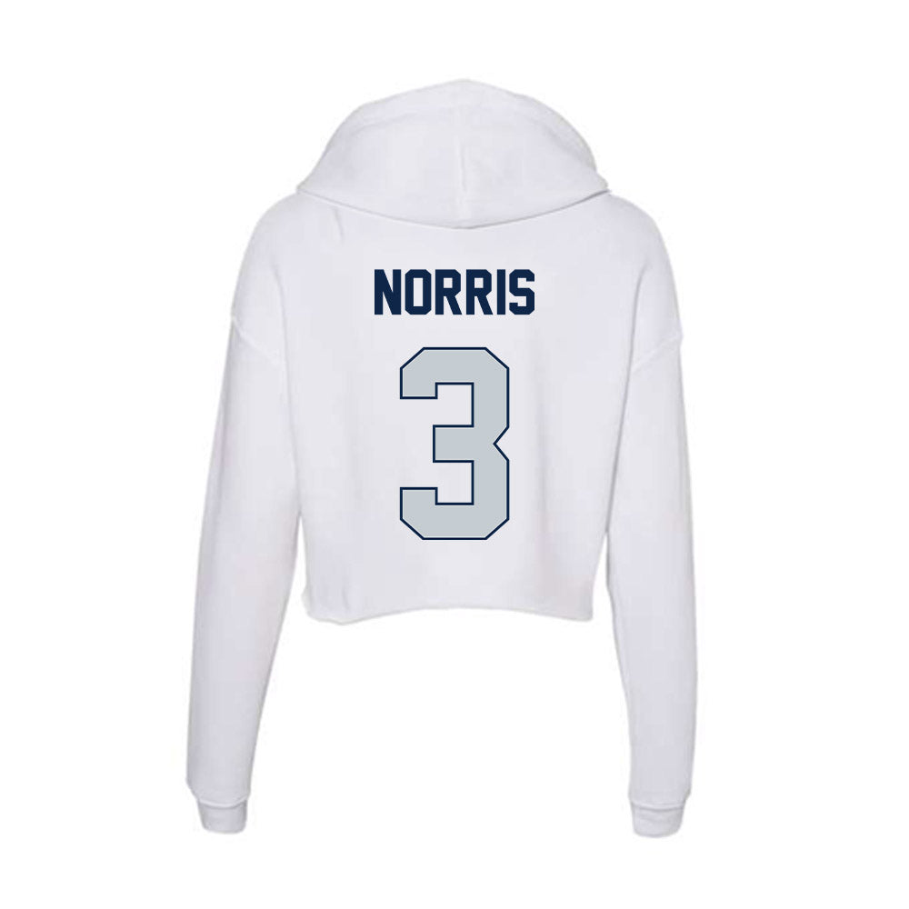 Samford - NCAA Men's Basketball : Keaton Norris - Women's Crop Fleece Hoodie-1
