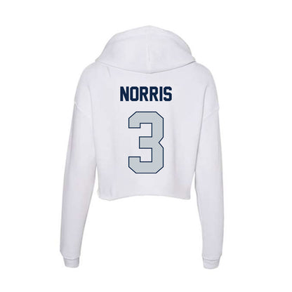 Samford - NCAA Men's Basketball : Keaton Norris - Women's Crop Fleece Hoodie-1