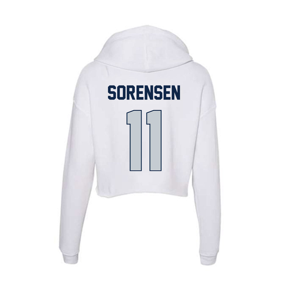 Samford - NCAA Women's Volleyball : Emma Sorensen - Women's Crop Fleece Hoodie-1