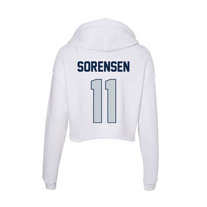Samford - NCAA Women's Volleyball : Emma Sorensen - Women's Crop Fleece Hoodie-1
