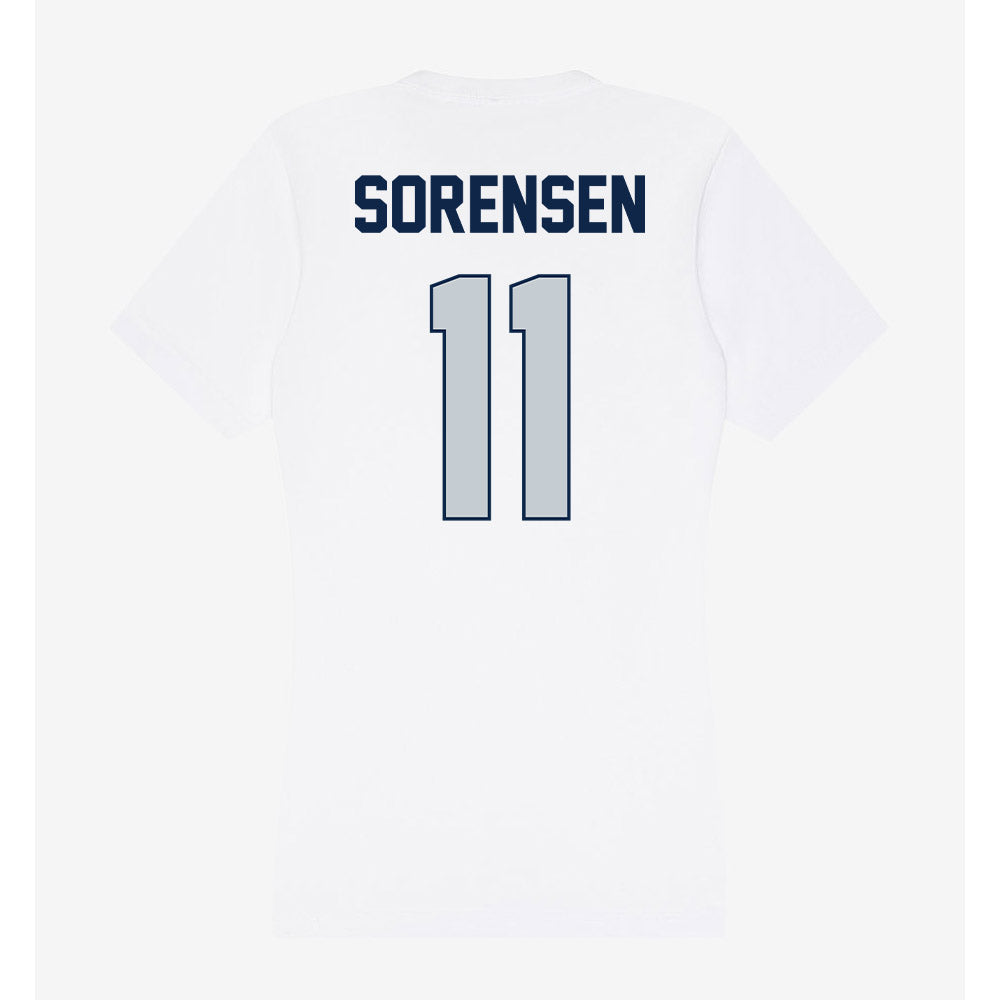 Samford - NCAA Women's Volleyball : Emma Sorensen - Women's V-Neck T-Shirt-1