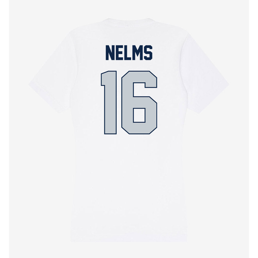 Samford - NCAA Baseball : Easton Nelms - Women's V-Neck T-Shirt-1