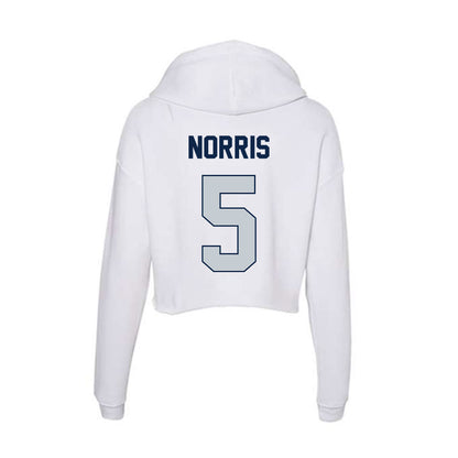 Samford - NCAA Men's Basketball : Cade Norris - Women's Crop Fleece Hoodie-1