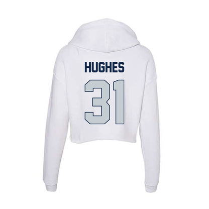 Samford - NCAA Men's Basketball : Joshua Hughes - Women's Crop Fleece Hoodie-1