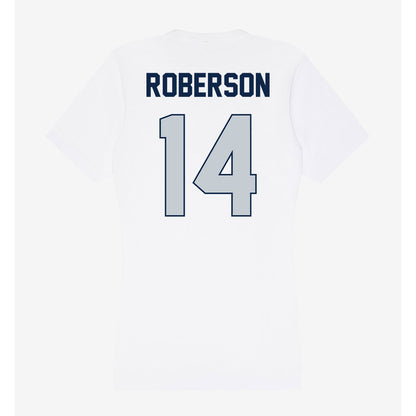 Samford - NCAA Women's Basketball : Makayla Roberson - Women's V-Neck T-Shirt-1