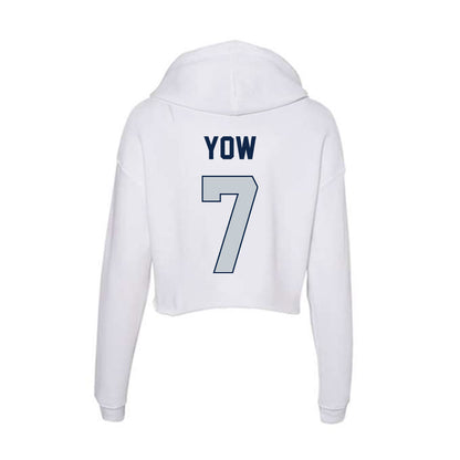Samford - NCAA Football : Kerrell Yow - Women's Crop Fleece Hooded Sweatshirt-1