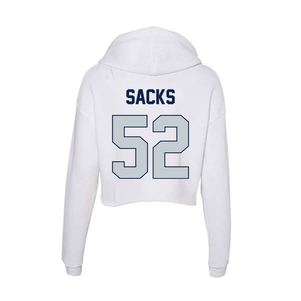Samford - NCAA Football : Owen Sacks - Women's Crop Fleece Hooded Sweatshirt-1