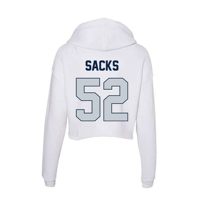 Samford - NCAA Football : Owen Sacks - Women's Crop Fleece Hooded Sweatshirt-1