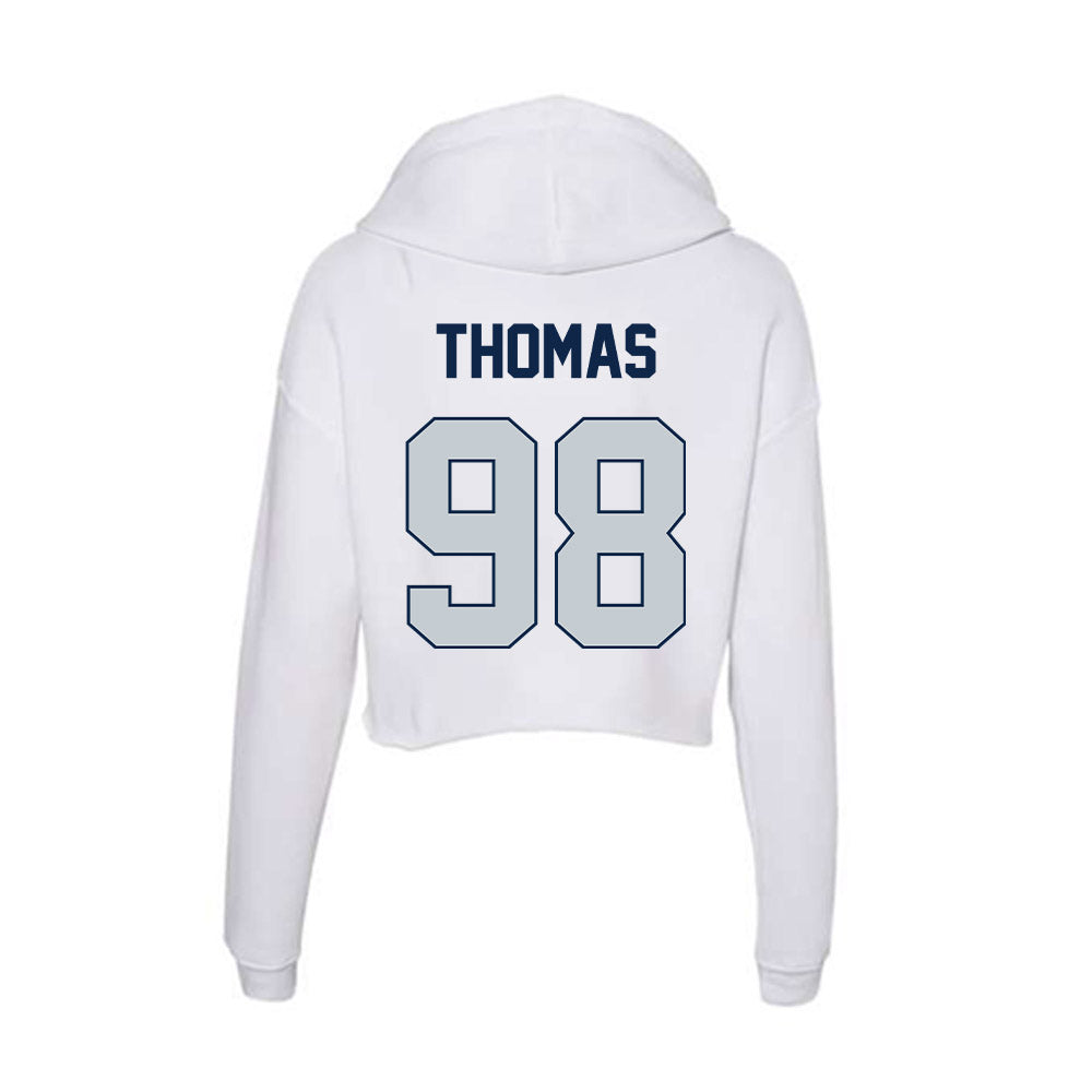 Samford - NCAA Football : Dezmon Thomas - Women's Crop Fleece Hoodie-1