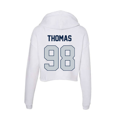 Samford - NCAA Football : Dezmon Thomas - Women's Crop Fleece Hoodie-1