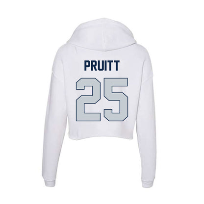 Samford - NCAA Football : William Pruitt - Women's Crop Fleece Hoodie-1