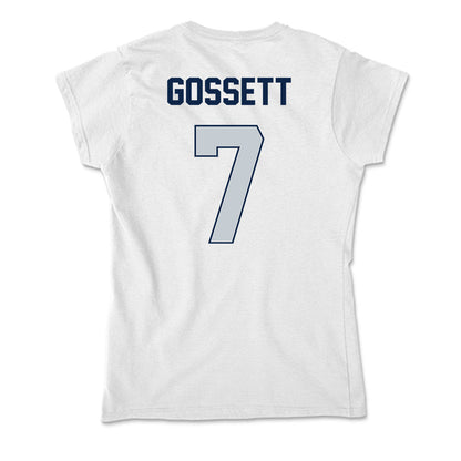 Samford - NCAA Men's Basketball : JD Gossett - Soft Style Women’s T-Shirt-1