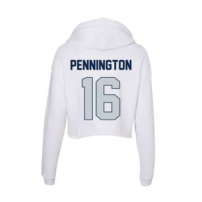 Samford - NCAA Football : Cooper Pennington - Women's Crop Fleece Hooded Sweatshirt-1
