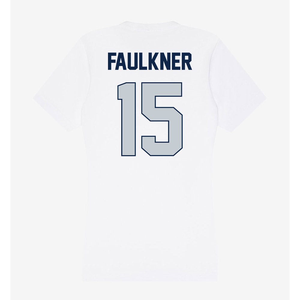 Samford - NCAA Men's Basketball : Dylan Faulkner - Women's V-Neck T-Shirt-1