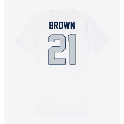 Samford - NCAA Men's Basketball : Corey Brown - Women's V-Neck T-Shirt-1