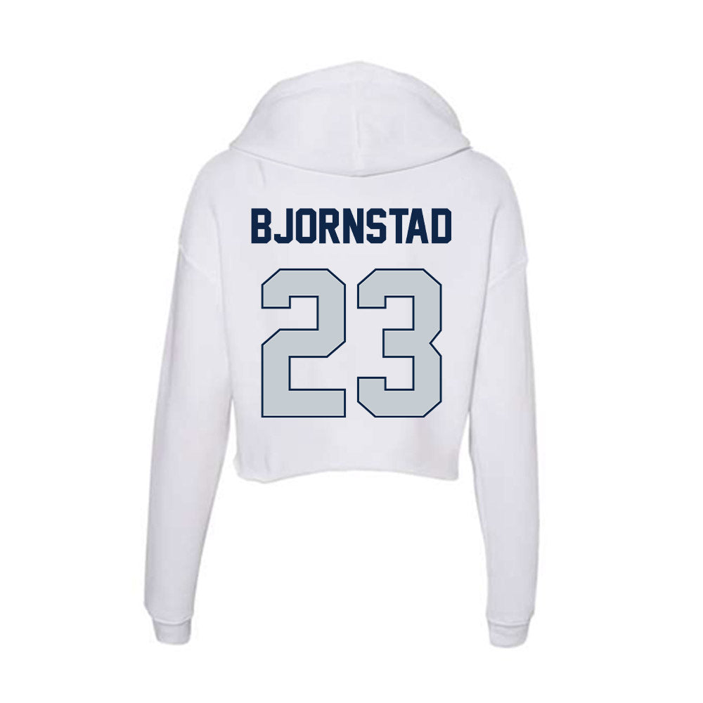 Samford - NCAA Women's Basketball : Kayte Madison Bjornstad - Women's Crop Fleece Hoodie-1