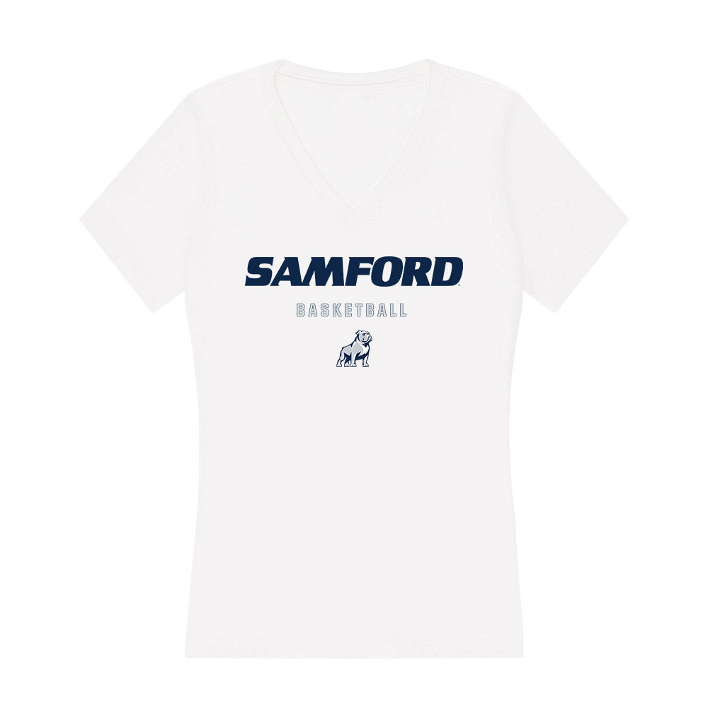 Samford - NCAA Women's Basketball : Aubrey Blankenship - Women's V-Neck T-Shirt-0