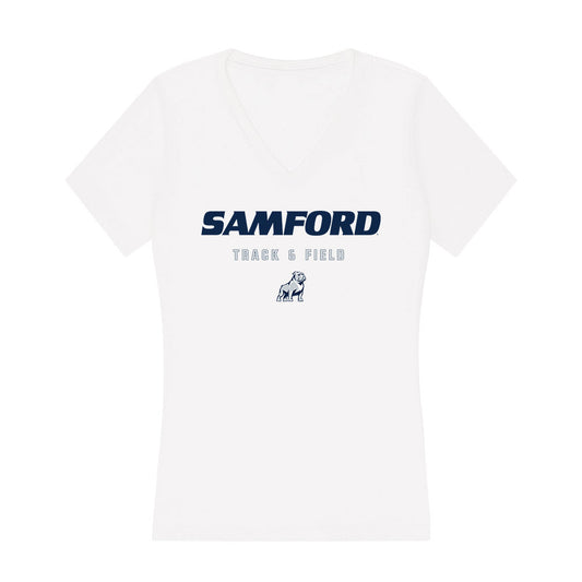Samford - NCAA Men's Track & Field : Grant Weighall - Women's V-Neck T-Shirt-0
