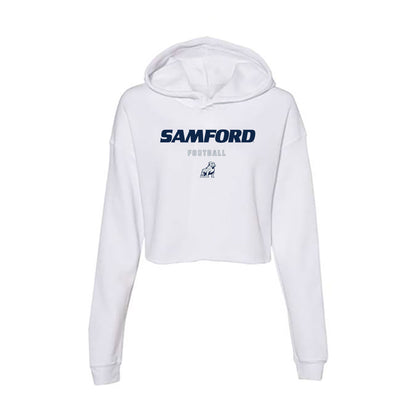Samford - NCAA Football : Michael Roberson - Women's Crop Fleece Hoodie-0