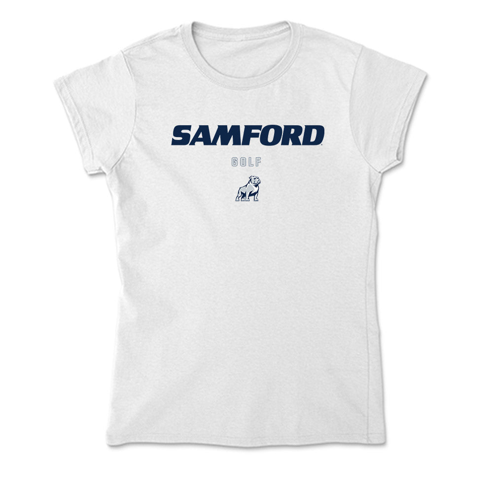 Samford - NCAA Men's Golf : Jack Mikesell - Soft Style Women’s T-Shirt-0