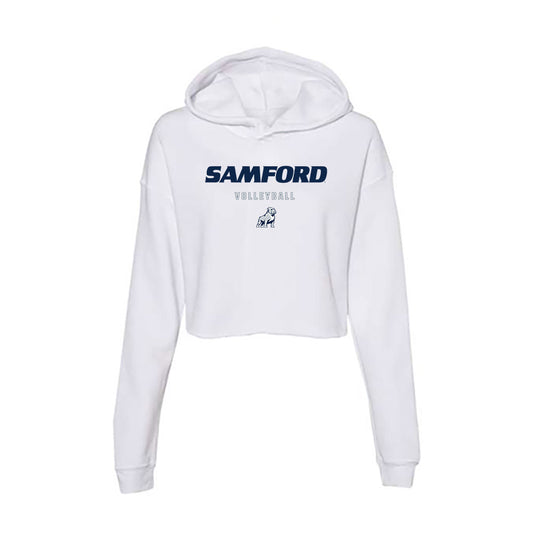 Samford - NCAA Women's Volleyball : Maggie Kalisz - Women's Crop Fleece Hooded Sweatshirt-0