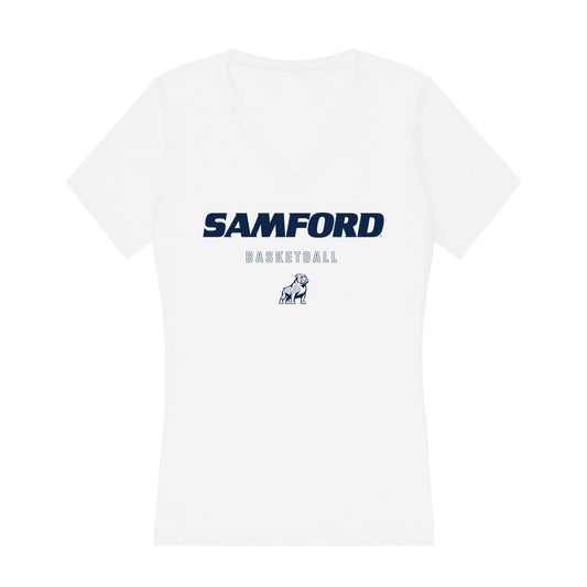 Samford - NCAA Women's Basketball : Bailey Hape - Women's V-Neck T-Shirt-0