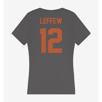 Texas - NCAA Baseball : Haiden Leffew - Women's V-Neck T-Shirt-1