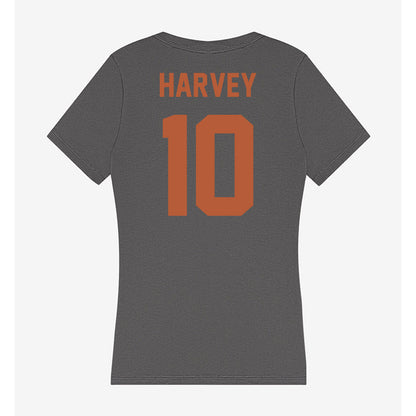 Texas - NCAA Women's Volleyball : Taylor Harvey - Women's V-Neck T-Shirt-1