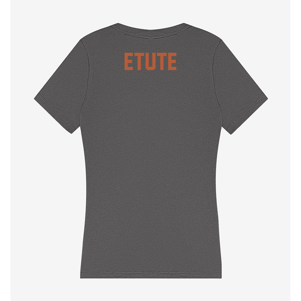 Texas - NCAA Women's Basketball : Isi Etute - Women's V-Neck T-Shirt-1
