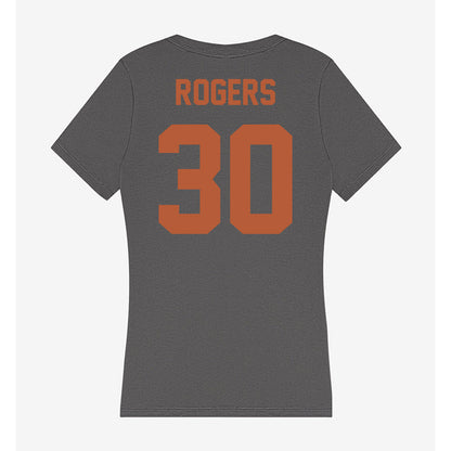 Texas - NCAA Baseball : Kaleb Rogers - Women's V-Neck T-Shirt-1