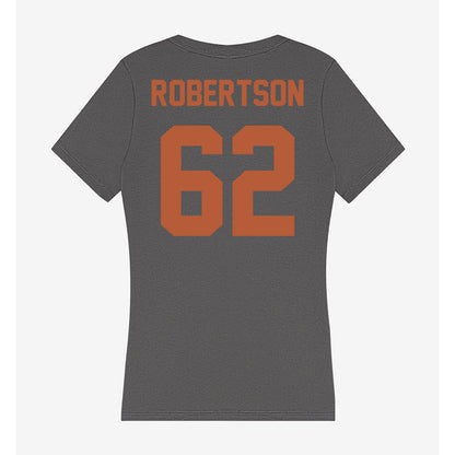 Texas - NCAA Football : Connor Robertson - Women's V-Neck T-Shirt-1