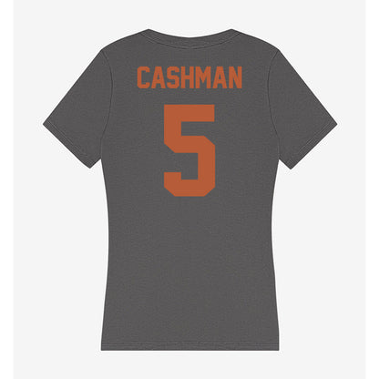 Texas - NCAA Women's Soccer : Ava Cashman - Women's V-Neck T-Shirt-1