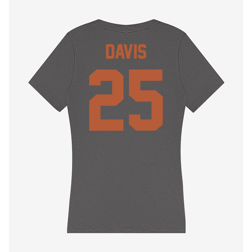 Texas - NCAA Football : Toray Davis - Women's V-Neck T-Shirt-1