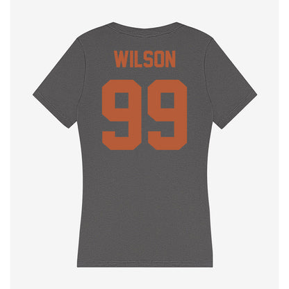 Texas - NCAA Softball : Drea Wilson - Women's V-Neck T-Shirt-1