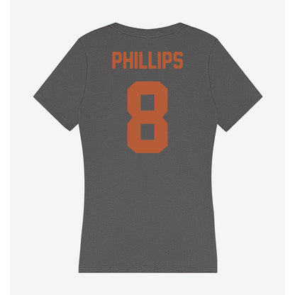 Texas - NCAA Football : Kade Phillips - Women's V-Neck T-Shirt-1