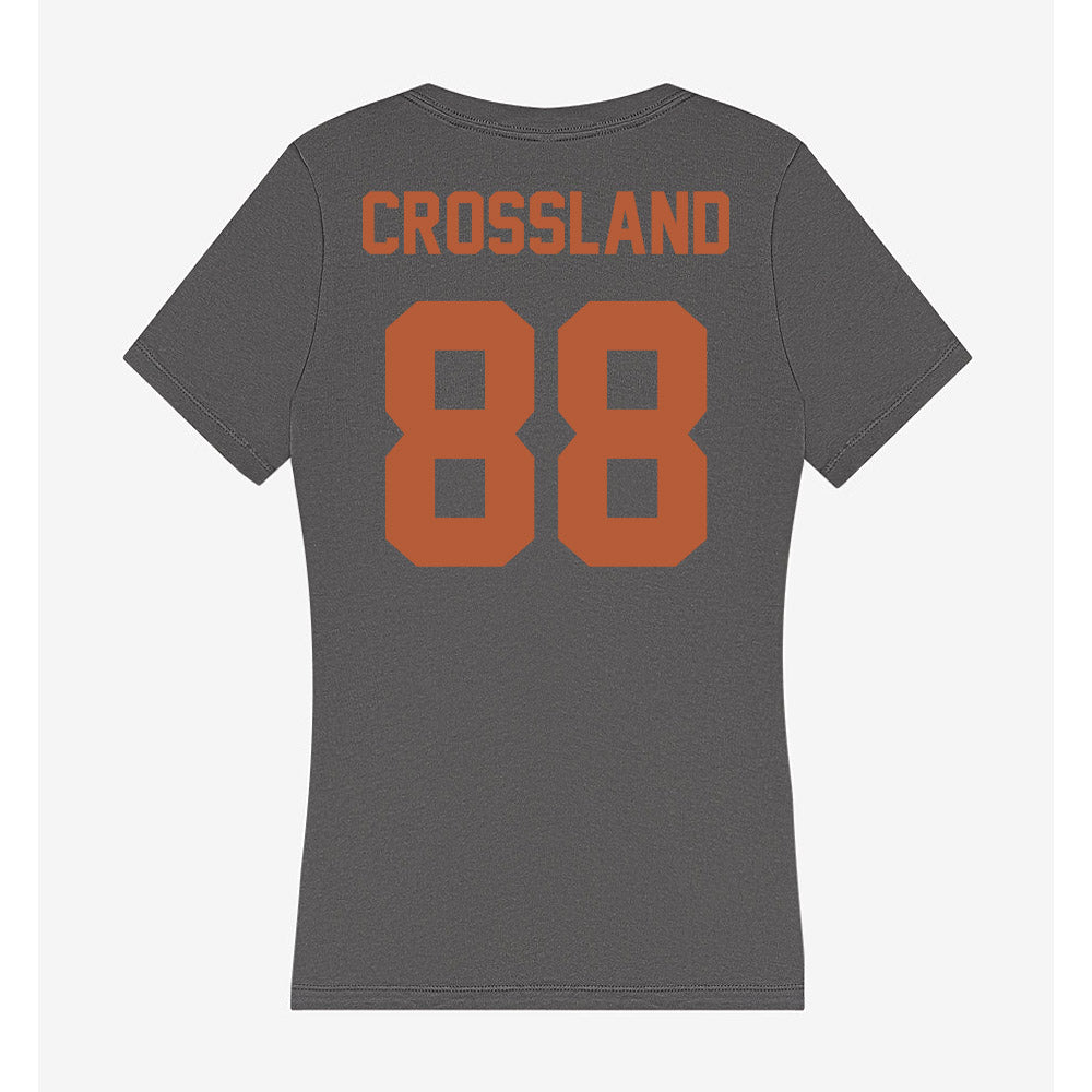 Texas - NCAA Baseball : Brett Crossland - Women's V-Neck T-Shirt-1