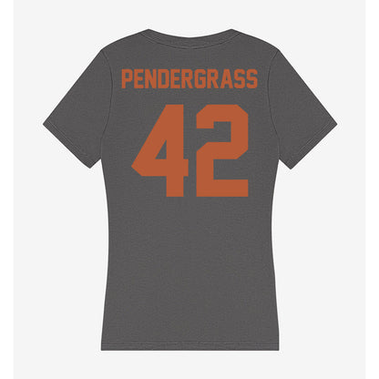 Texas - NCAA Baseball : Dariyan Pendergrass - Women's V-Neck T-Shirt-1