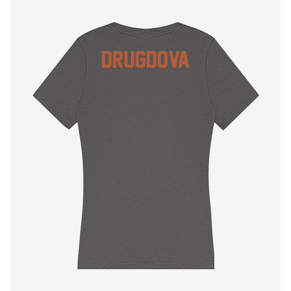 Texas - NCAA Women's Tennis : Salma Drugdova - Women's V-Neck T-Shirt-1