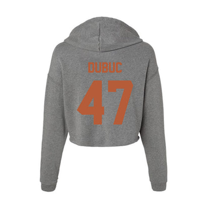 Texas - NCAA Football : Trey Dubuc - Women's Crop Fleece Hoodie-1