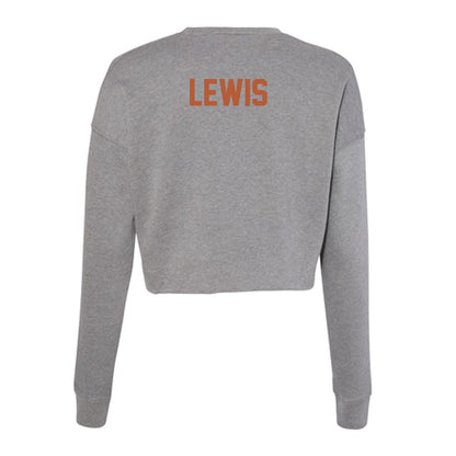Texas - NCAA Men's Track & Field : Brock Lewis - Women's Cropped Crew Fleece-1